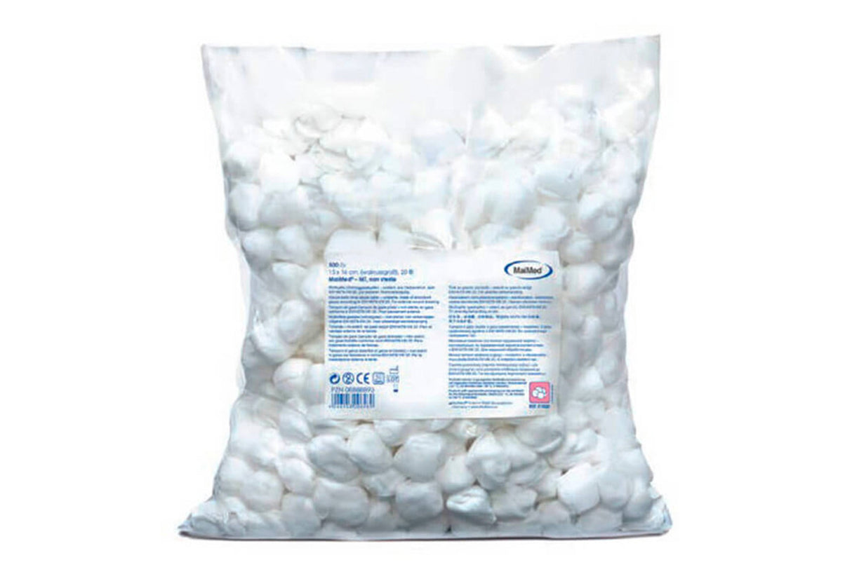 Gaze kugler str. 3 (Ø3,5 cm), pakning med 250 stk.