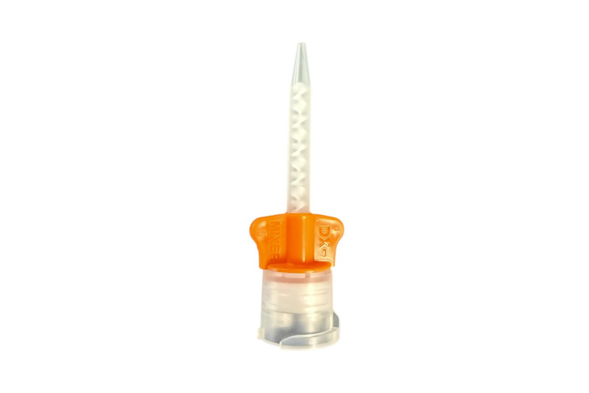 Orange blandespidser til 1:1 50 ml patroner, pakning med 10 stk.