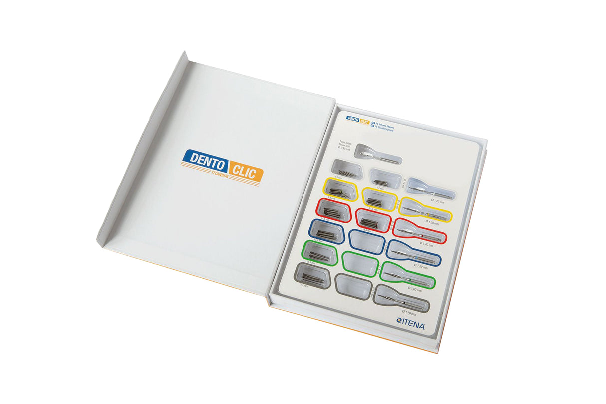 Dentoclic titaniumstift, sortiment med 75 stk