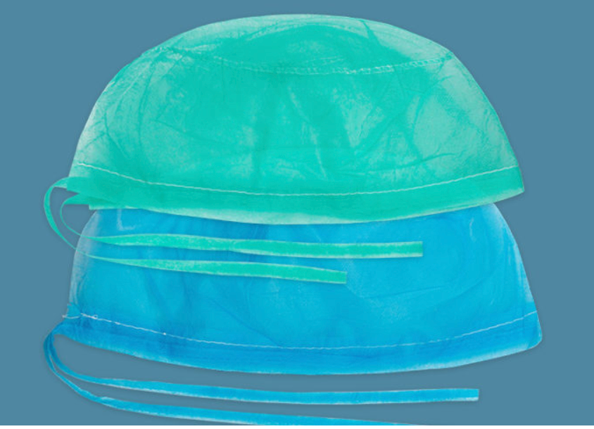 Kirurgisk cap med bånd, pakning med 100 stk.